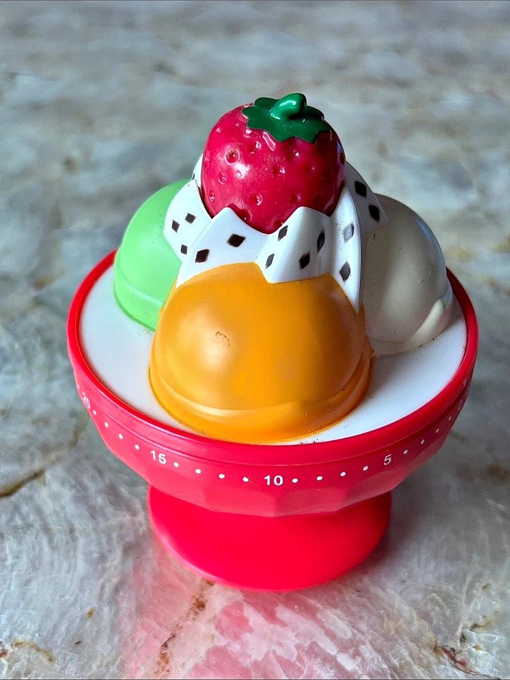 Vintage  Fruit Kitchen Timer in Red & Green
